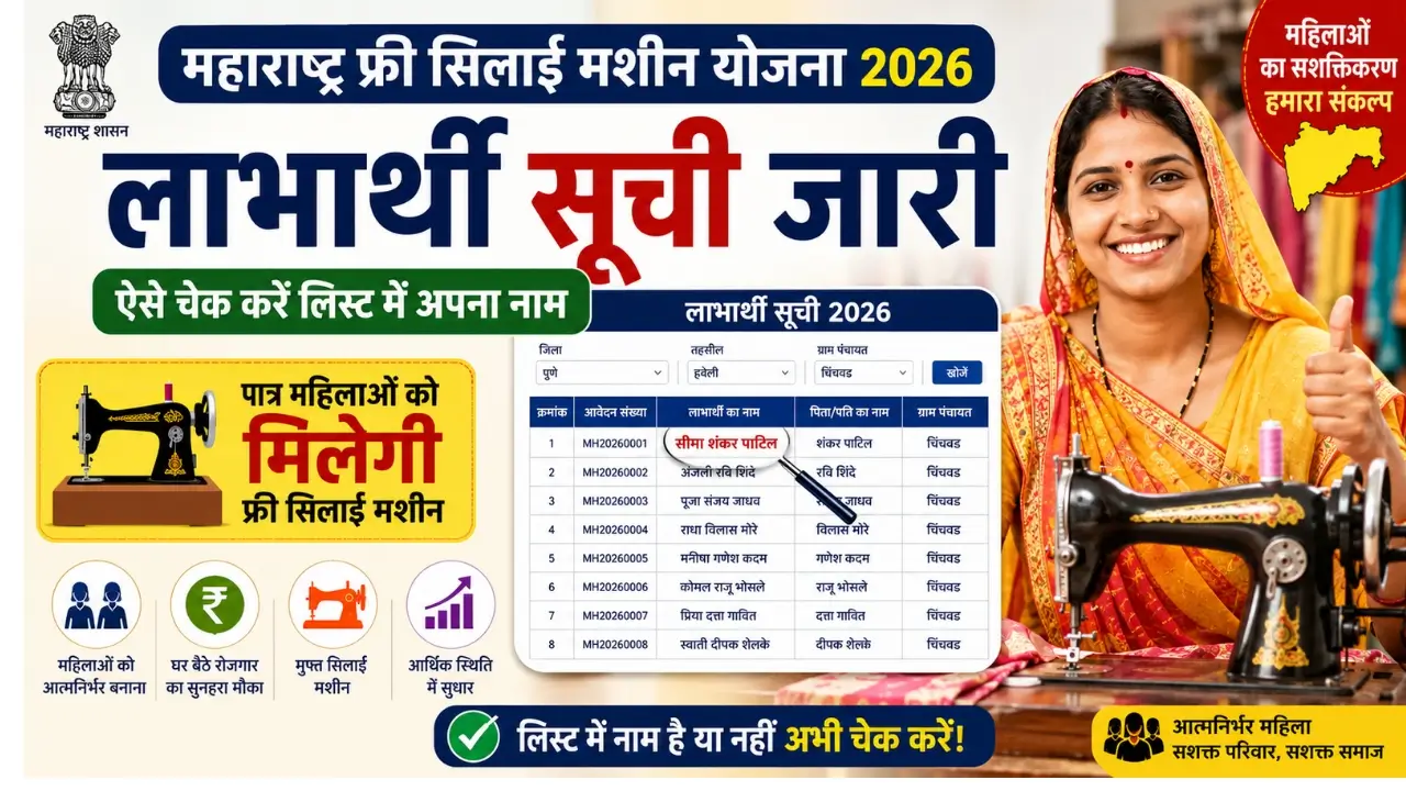Maharashtra Free Silai Machine Yojana 2026 List